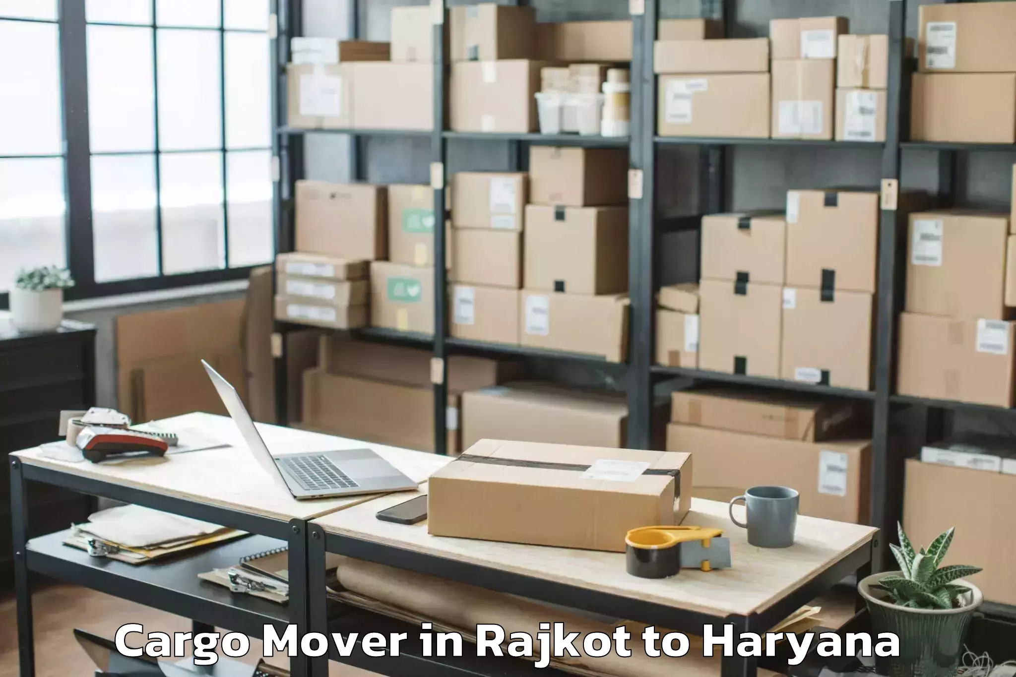 Top Rajkot to Khewra Cargo Mover Available